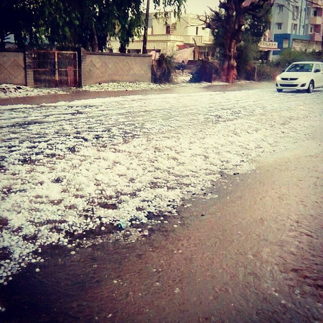 In Photos: Hail Storm Across India