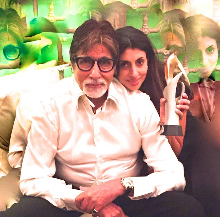 Amitabh Bachchan and Shweta Nanda