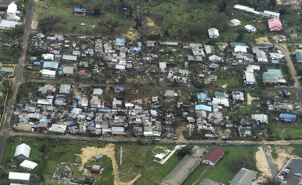 An aerial view of the destruction after Cyclone Pam in Port Vila, capital city of the Pacific island nation of Vanuatu March 17, 2015. Vanuatu cyclone Pam