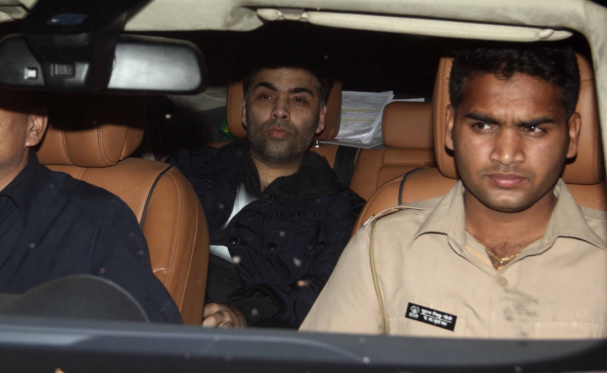 Karan Johar attends 'Bombay Velvet' trailer launch success party Karan Johar attends 'Bombay Velvet' trailer launch success party