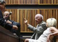 Bob Hewitt during his trial in South Africa.