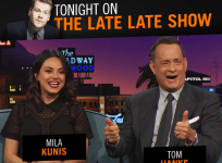 Mila Kunis and Tom Hanks on 'The Late Late Show with James Corden'