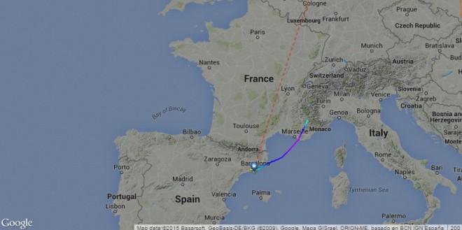 Germanwings 4U9535: Flight radar shows flight path of crashed plane