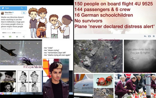 Hashtag Zayn Malik trending over Germanwings crash has irked many on Twitter