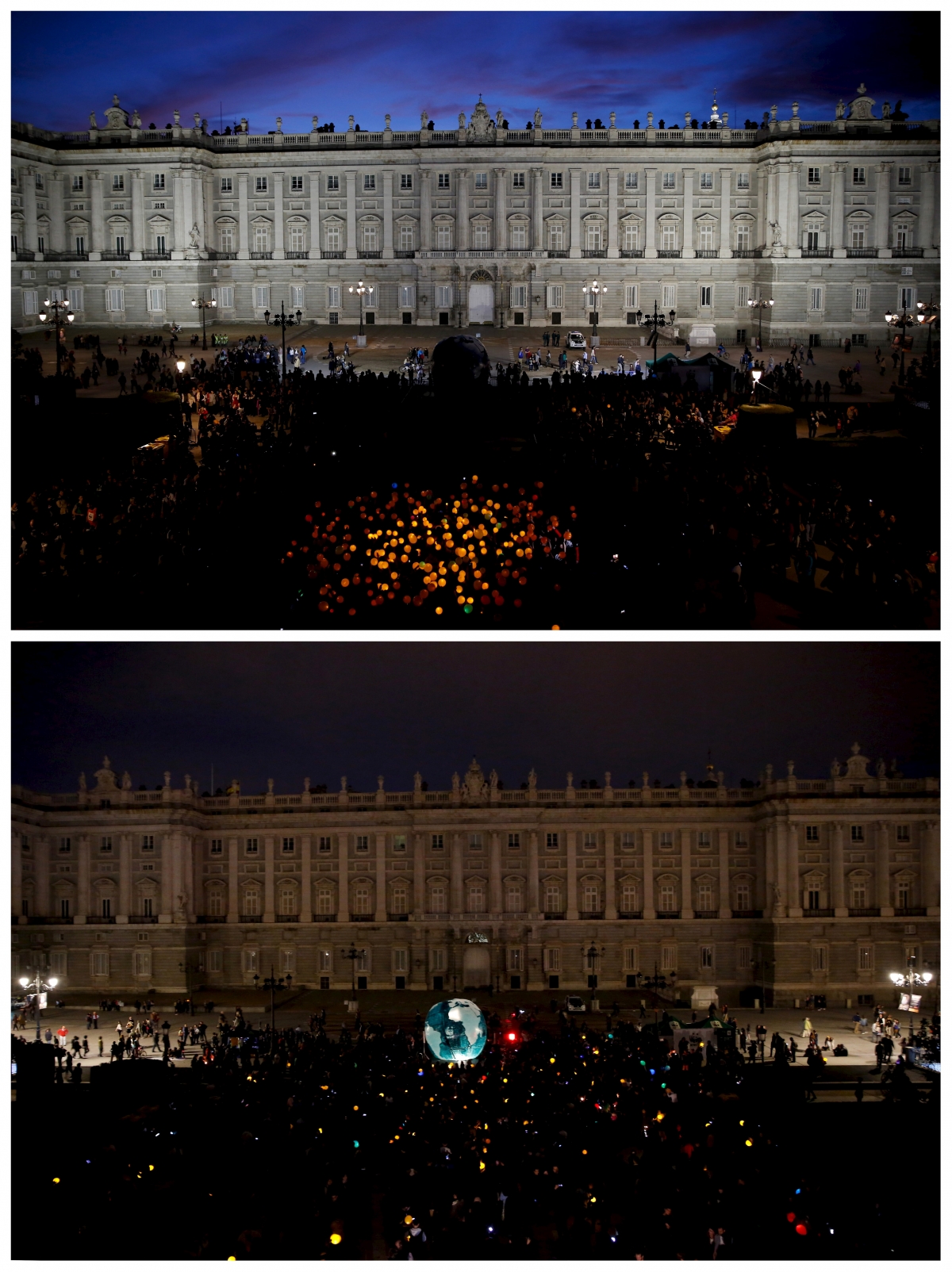 Madrid's Royal Palace Earth Hour 2015