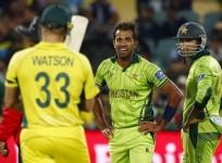 Shane Watson Australia Wahab Riaz Sohaib Maqsood Pakistan ICC Cricket World Cup 2015