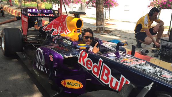 Naga Chaitanya in F1 Car Naga Chaitanya in F1 Car