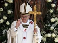 Pope Francis during the Easter Mass at St Peter's Square