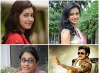 Raashi Khanna, Rakul Preet Singh, Regina Cassandra and Pawan Kalyan