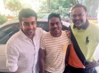 Yuvan with Surya and Venkat Prabhu