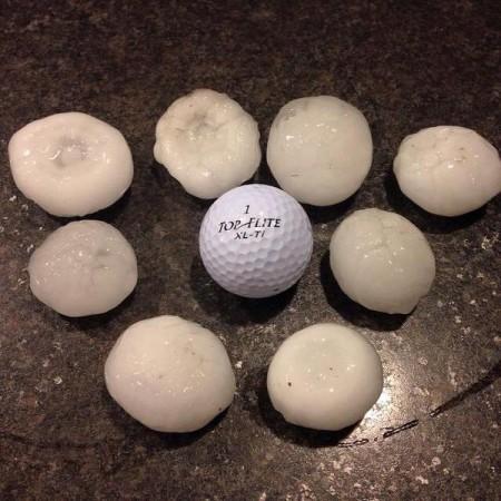 Golf-ball-sized hail in St Louis Golf-ball-sized hail in St Louis