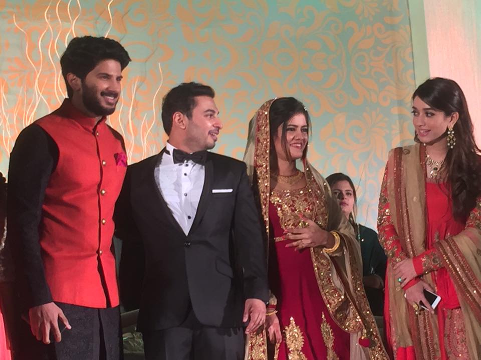 Mammootty, Dulquer Salmaan and family at the Jenuse's Mohamed's wedding Jenuse Mohamed Wedding