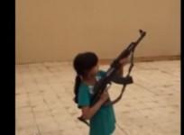 Video of a nine-year-old shooting an AK 47 has sparked concerns in Saudi Arabia.
