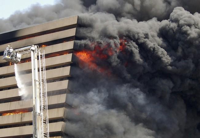 fire in building