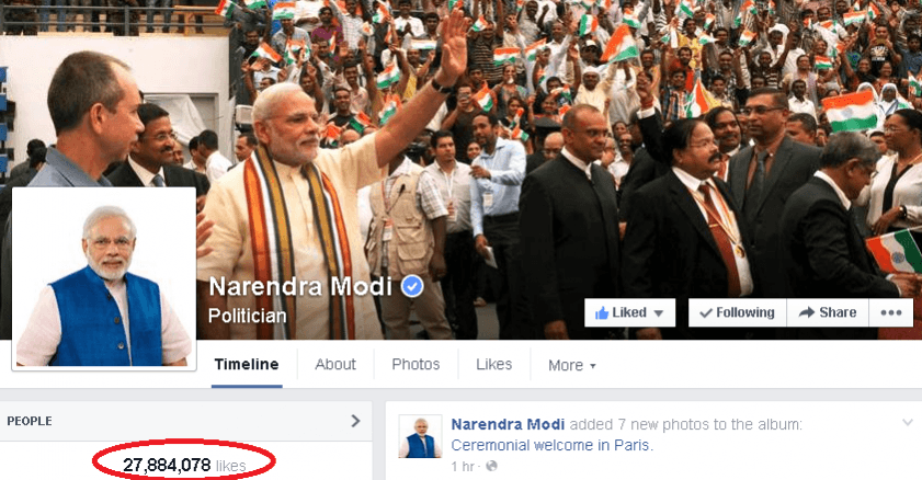 Narendra Modi Facebook Narendra Modi Facebook