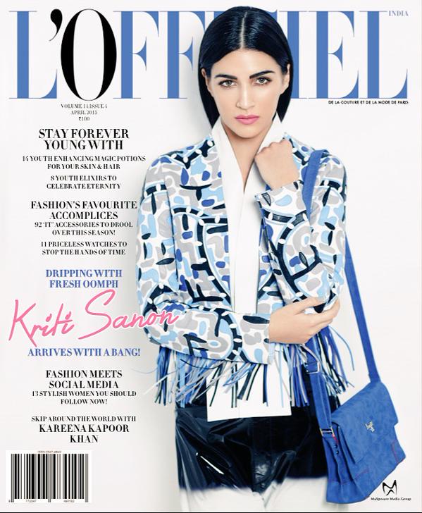 Kriti Sanon featured in the cover page of L'officiel