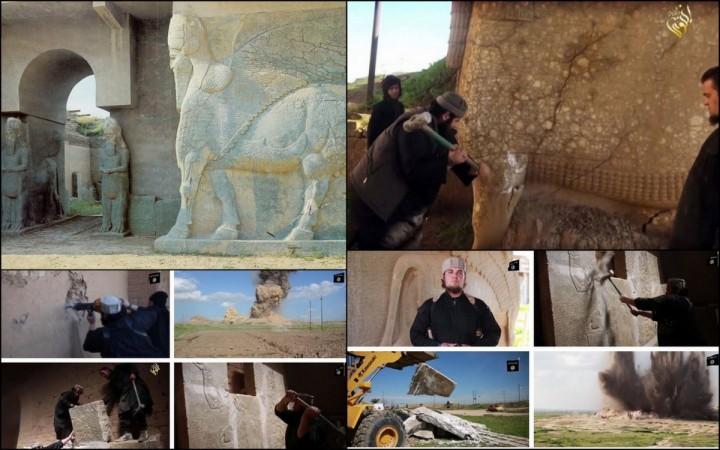 `Isis video shows militants destroying the ancient city of Nimrud in Iraq.