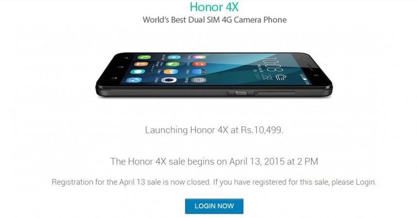 Huawei Honor 4X Flipkart Flash Sale 3.0 to Go Live on 13 April Huawei Honor 4X Flipkart Flash Sale 3.0 to Go Live on 13 April