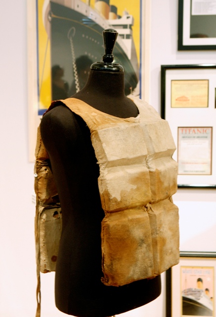 A life jacket from the Titanic. The Titanic Remains