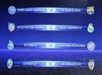 Champions League quarter-final draw results