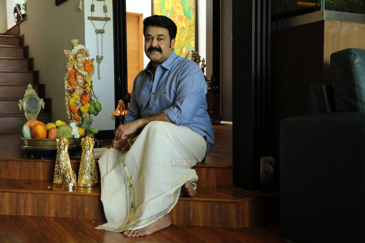 Mohanlal celebrating Vishu 2015 Mohanlal celebrating Vishu 2015
