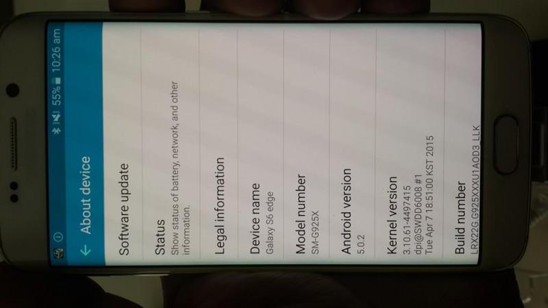 Samsung Galaxy S6 Edge Build Number Samsung Galaxy S6 Edge Build Number