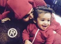 Chris Brown with her daughter Royalty
