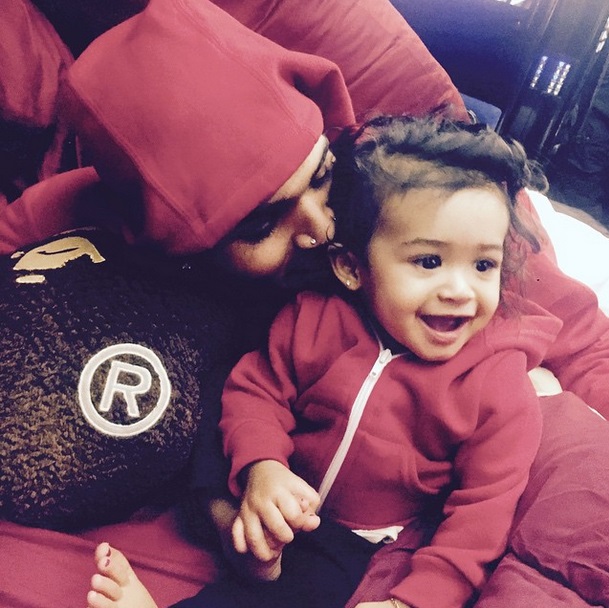 Chris Brown with her daughter Royalty