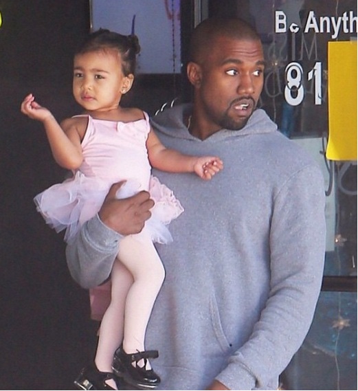 Kanye West with baby North West
