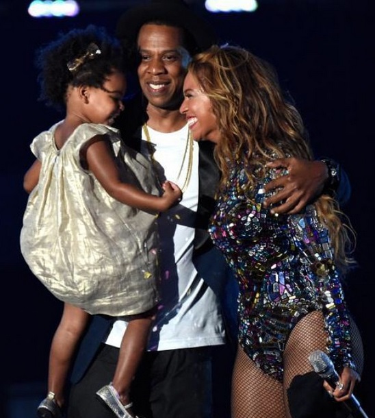 Jay Z and Beyonce with Blue Ivy