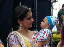 Sonam Kapoor spotted on the sets of Prem Ratan Dhan Payo