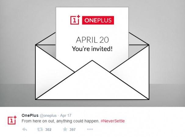 OnePlus to Host Event on 20 April; Will Company Launch Flagship Smartphone One Successor? OnePlus to Host Event on 20 April; Will Company Launch Flagship Smartphone One Successor?