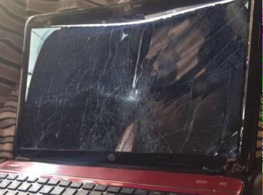 Denzel Michael's Smashed Laptop Denzel Michael's Smashed Laptop