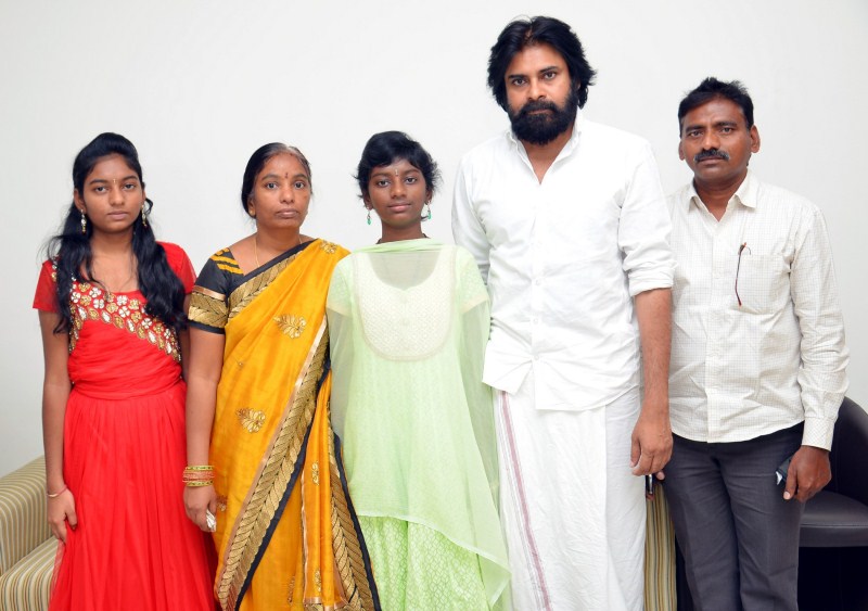 Pawan Kalyan with Srija family