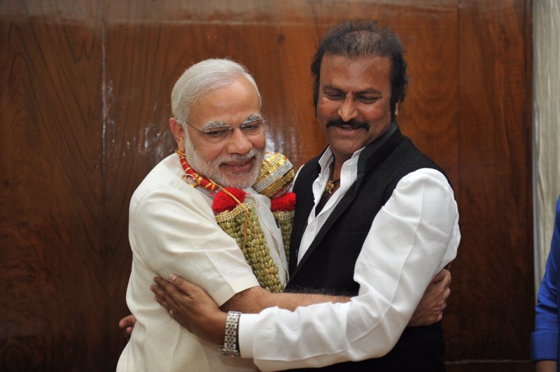 Mohan Babu with Prime Minister Narendra Modi