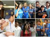 Sachin Tendulkar with his family