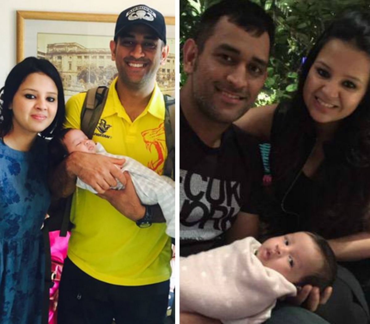 Dhoni and Sakshi with Ziva Dhoni and Sakshi with Ziva
