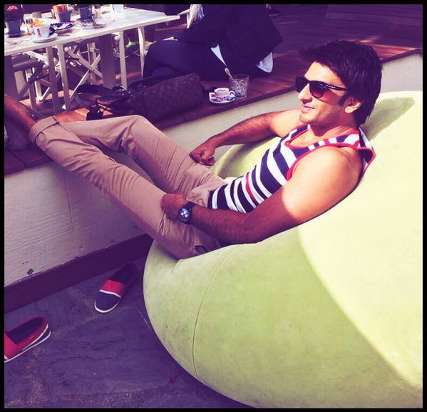 Ranveer Singh during the shooting of 'Dil Dhadakne Do'