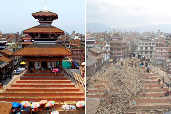 Before and After: Nepal Earthquake