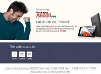 Lenovo A6000 Plus Flash Sale Record; 1 Lakh Units Sold In 15 Minutes; Next Flash Sale On 5 May