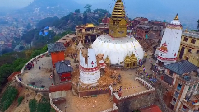 Nepal earthquake: Drone footage shows bird's eye view of Kathmandu devastation