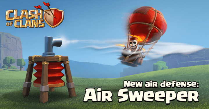 Clash of Clans update bring new air defence unit - Air Sweeper. Clash of Clans