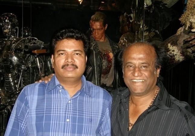 Director Shankar with Rajinikanth. Shankar with Rajinikanth