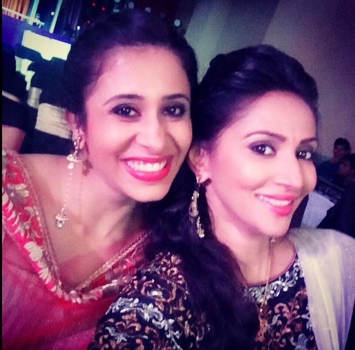 Rishina Kandhari and Kishwer Merchantt at Karan Patel and Ankita Bhargava's sangeet ceremony Rishina Kandhari and Kishwer Merchantt