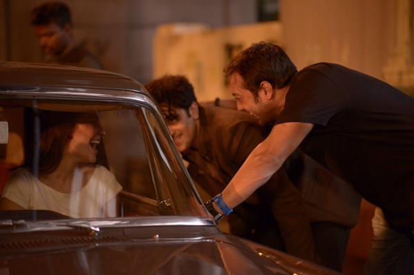 On-the-sets of 'Bombay Velvet': Anushka Sharma, Ranbir Kapoor, Anurag Kashyap On-the-sets of 'Bombay Velvet'