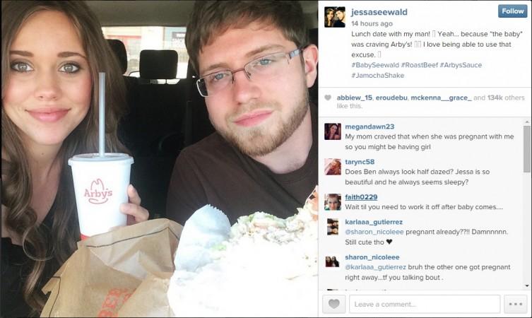 Jessa Duggar's Instagram post revealing her pregnancy cravings. Jessa Duggar