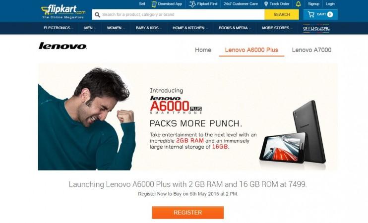 Lenovo A6000 Plus Flipkart Flash Sale 2.0 to go Live on 5 May Lenovo A6000 Plus Flipkart Flash Sale 2.0 to go Live on 5 May