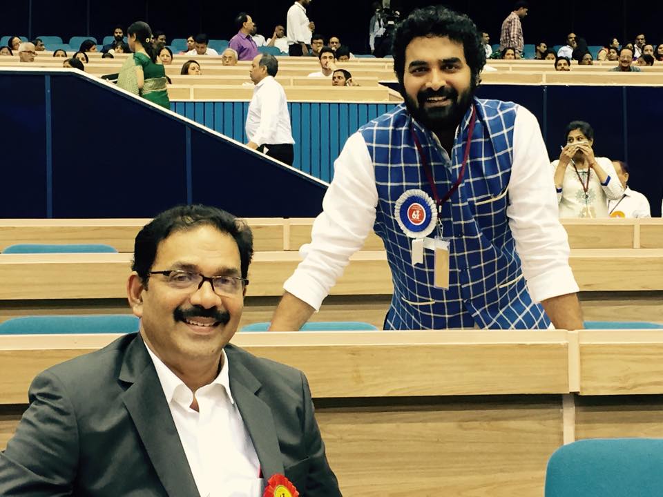 Gopi Sunder with his father Gopi Sunder with his father