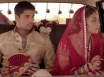 Aia Bhatt and Sidharth Malhotra as newly married couple