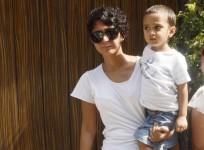 Cute Pictures of Azad Khan with Mom Kiran Rao Outside Their House